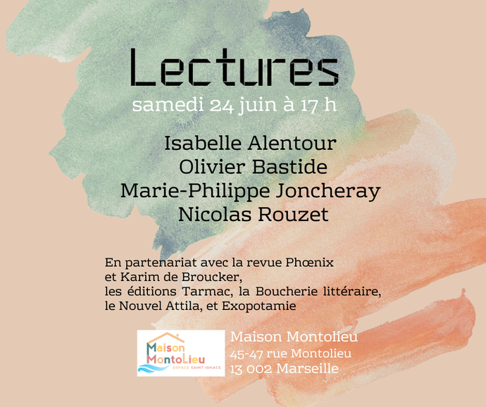 Poetry reading in Marseille with, among others, Nicolas Rouzet 